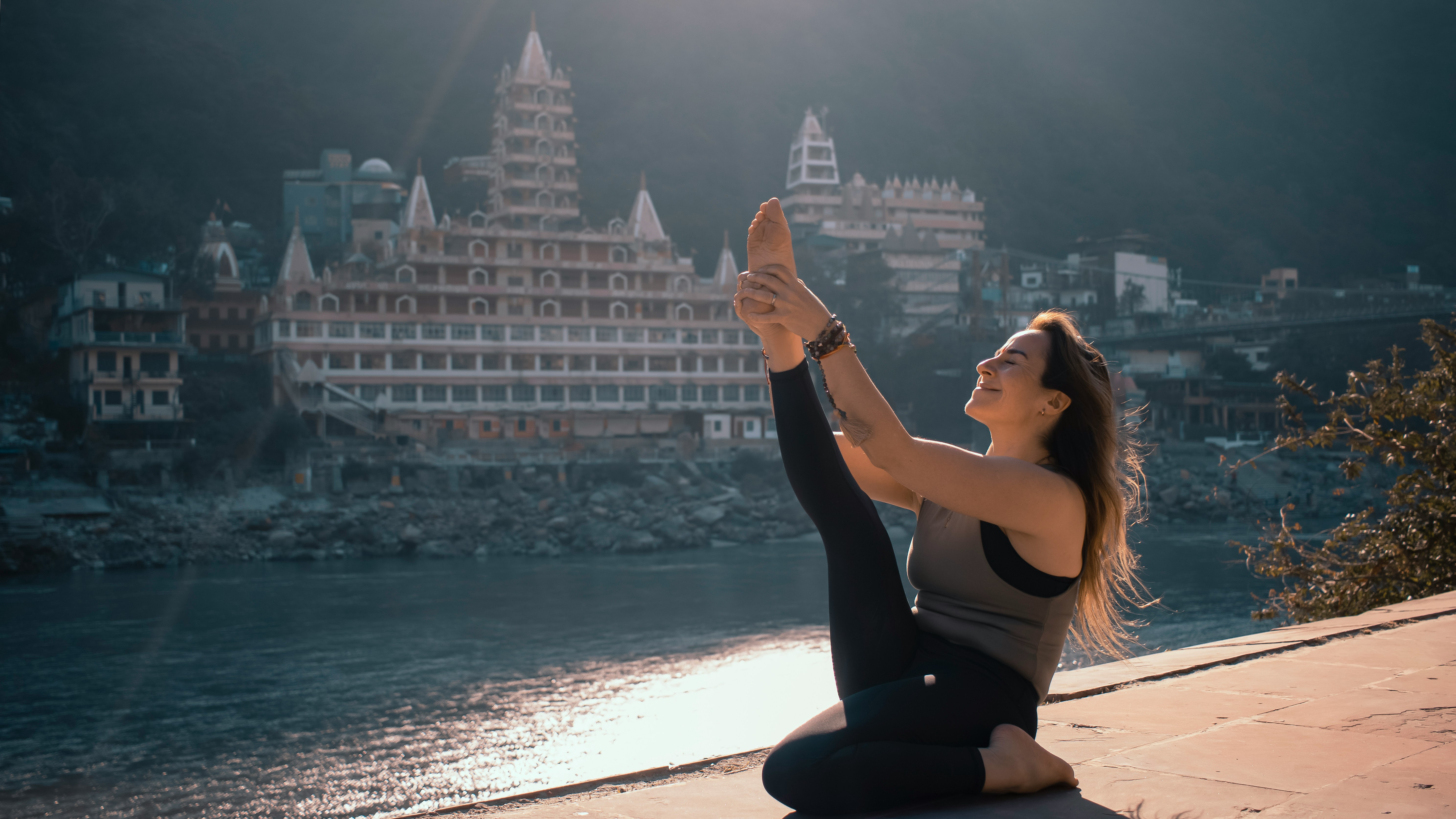 Yoga practice and ashram spiritual traditions