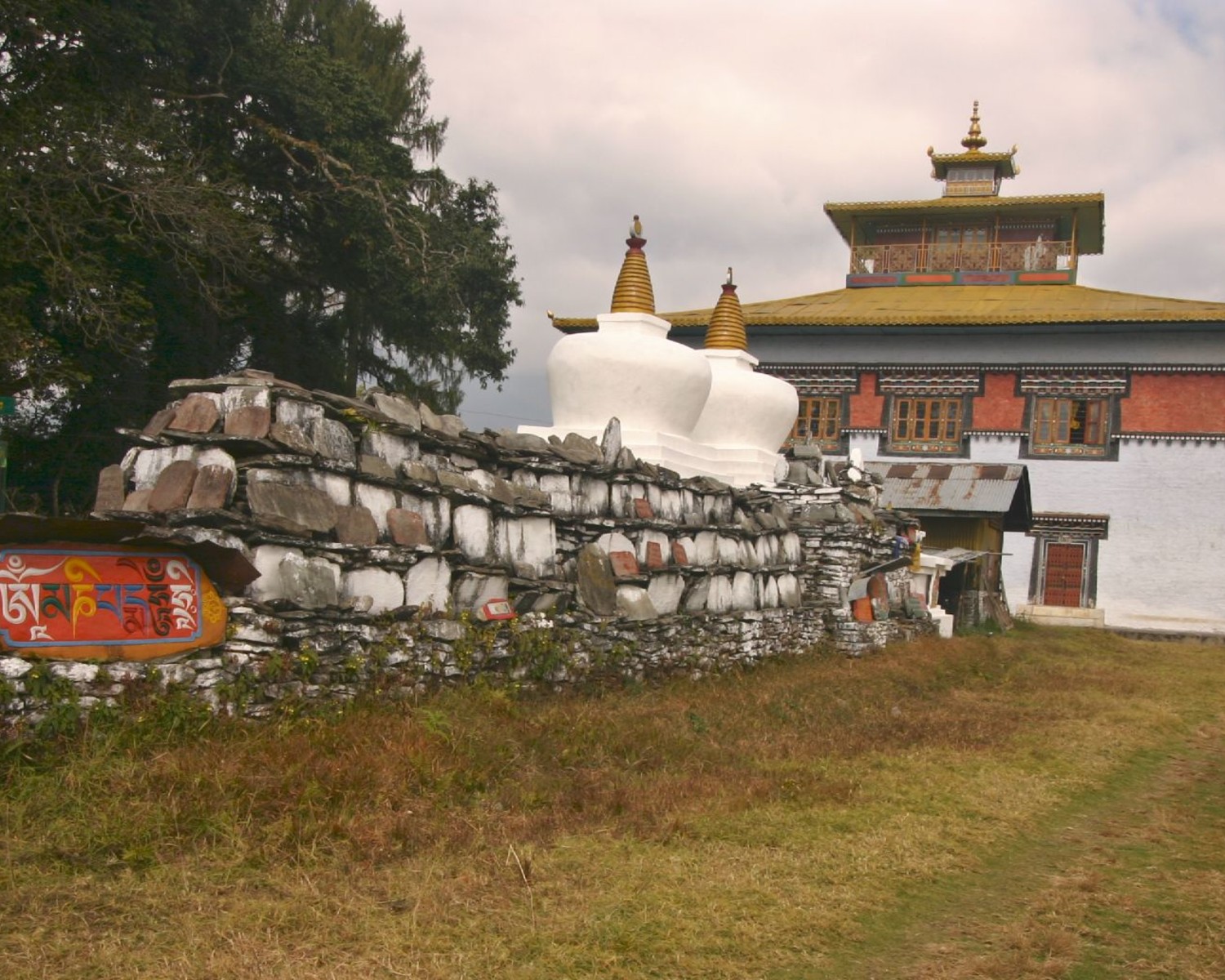 Tashiding Monastery's clifftop location and golden spires
