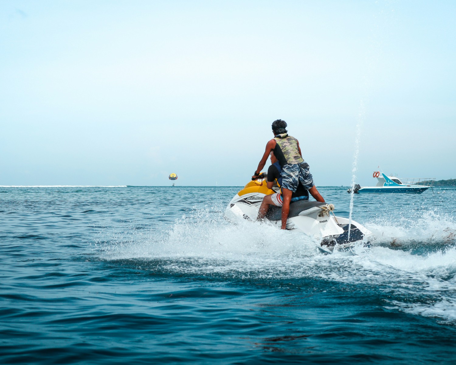 Water sports activities and beach adventure culture