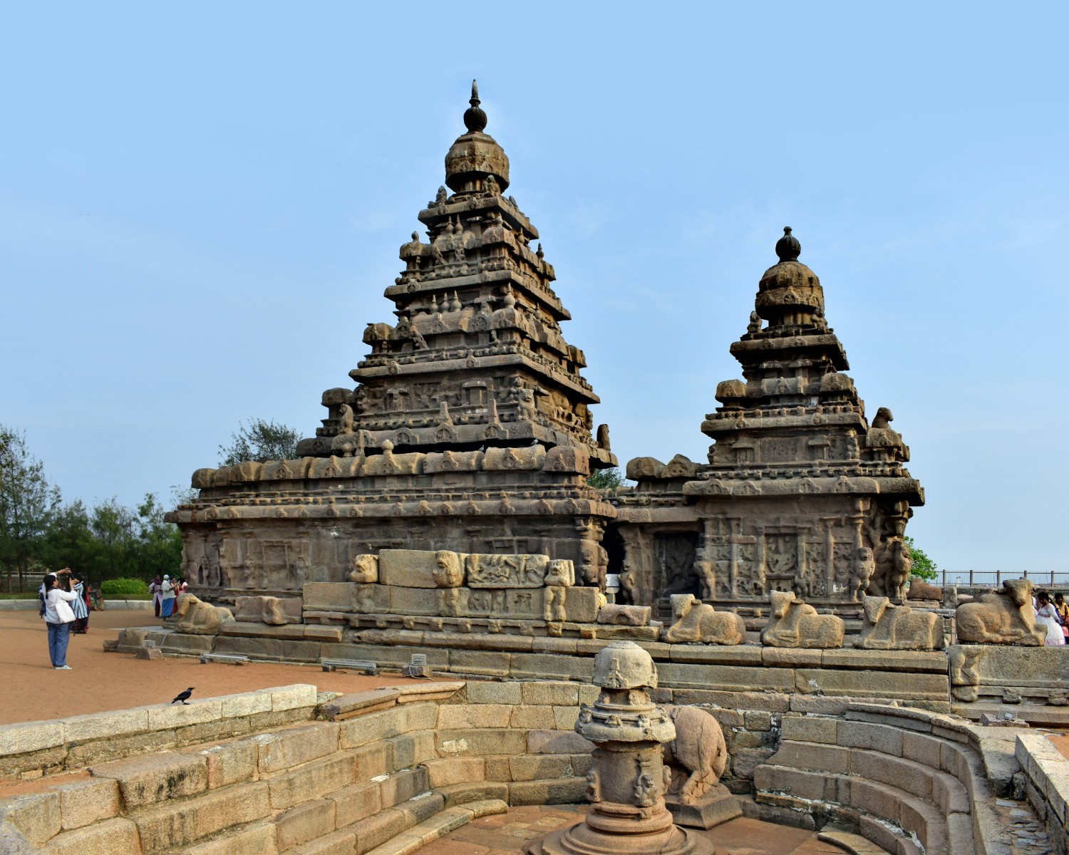 Mahabalipuram golden beach and archaeological monument integration