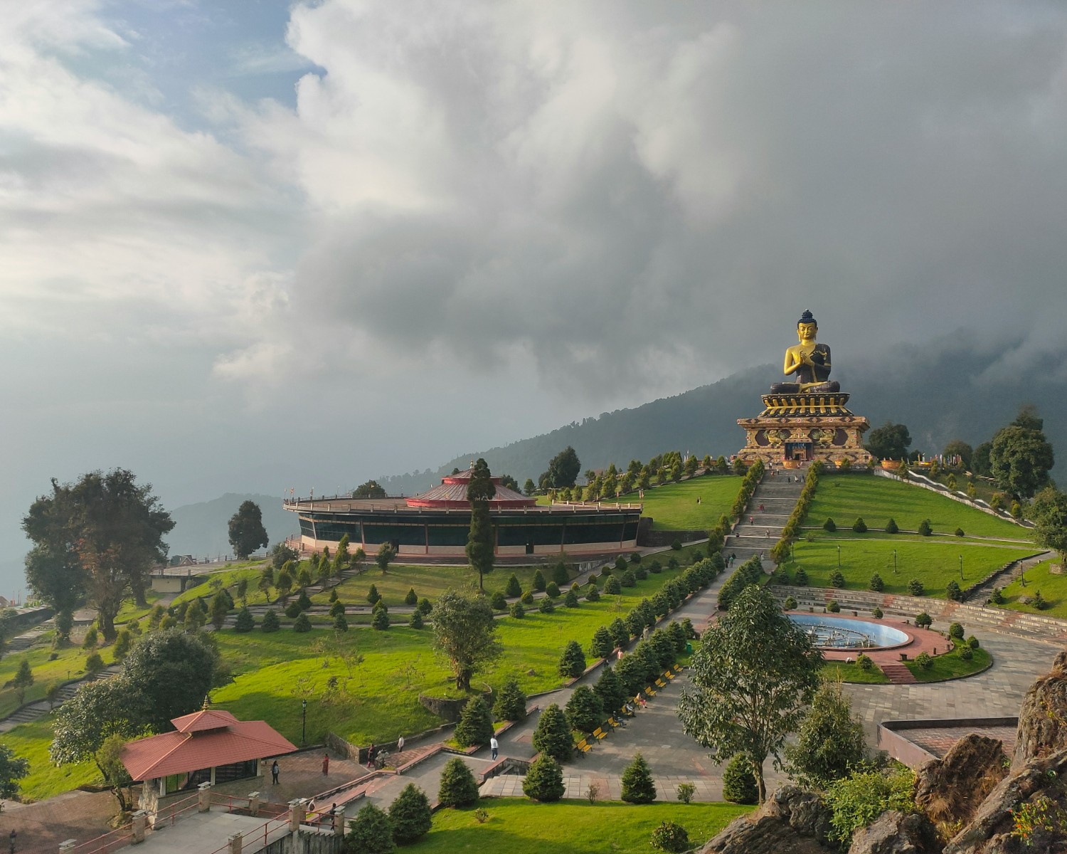 Tawang Monastery perched at 3,500m with Himalayan backdrop