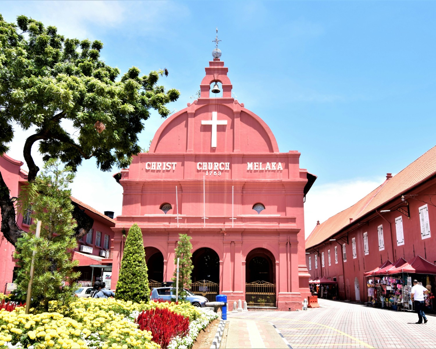 Dutch Square Red Stadthuys and Christ Church in Malacca