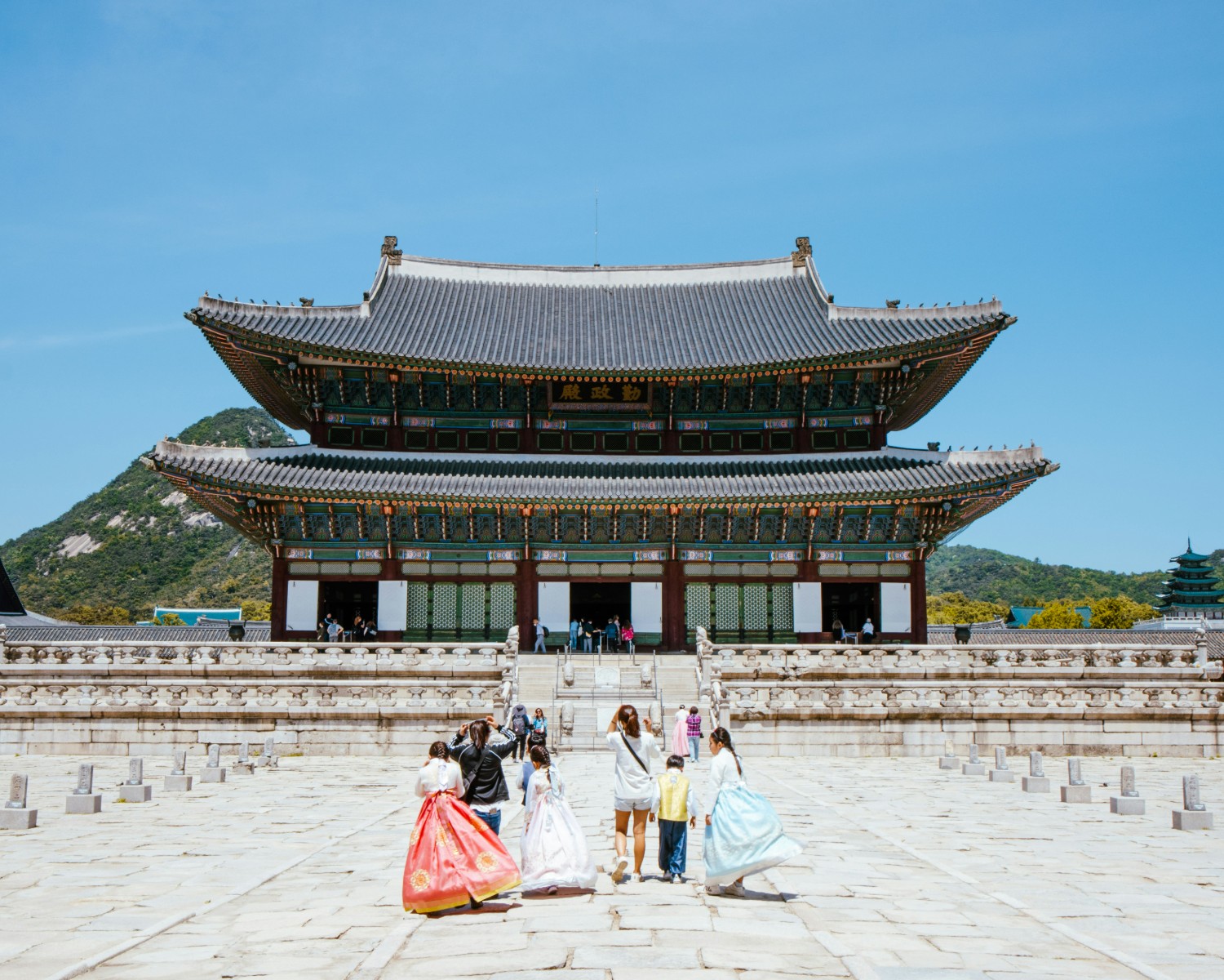 Gyeongbokgung Palace with ornate gates and traditional architecture