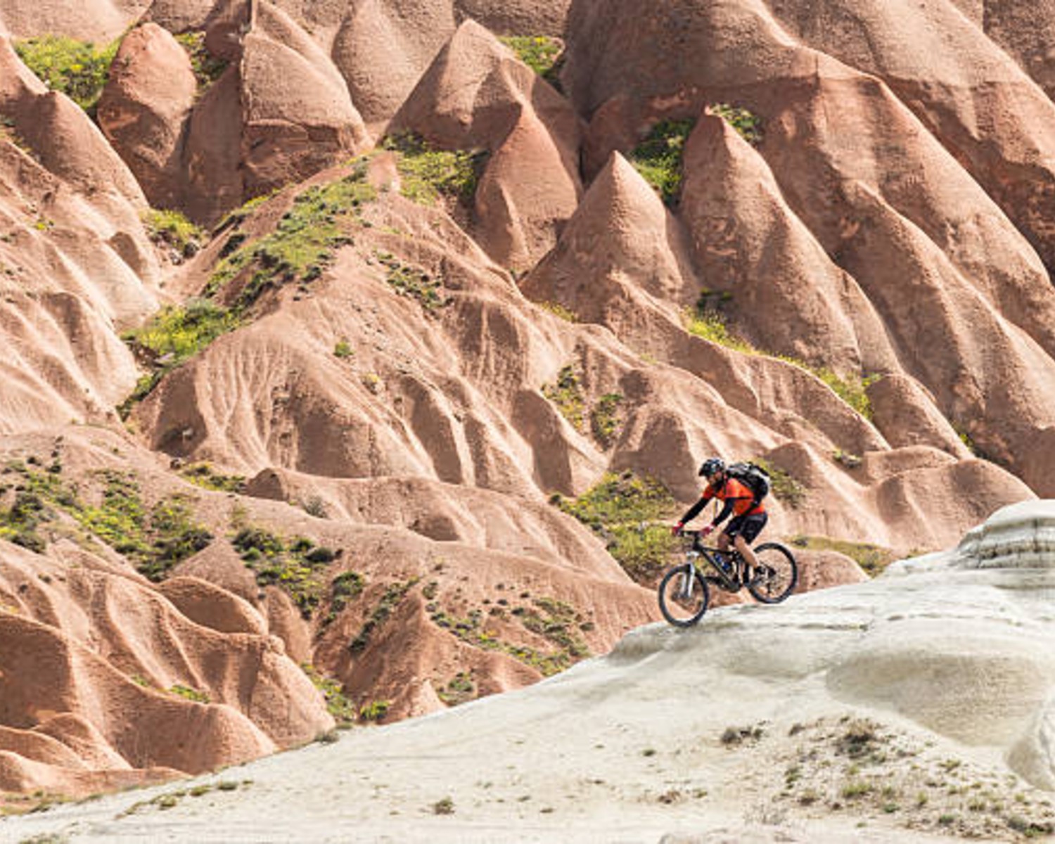 The surreal, colorful Candy Cane Mountains