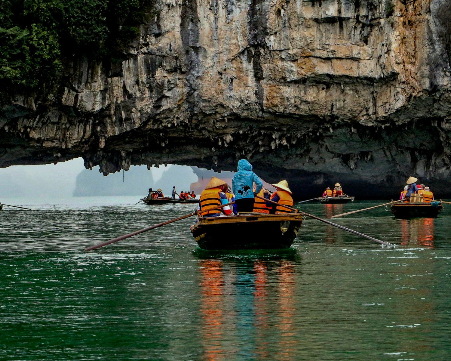Dramatic limestone formations in Phong Nha cave systems