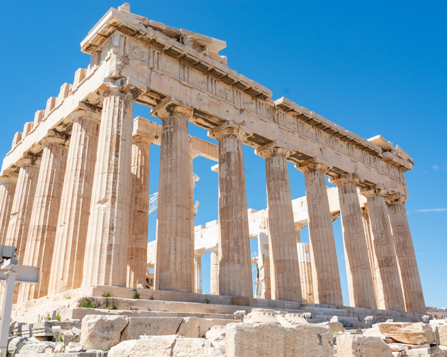 Evening illumination of Parthenon creating magical atmosphere