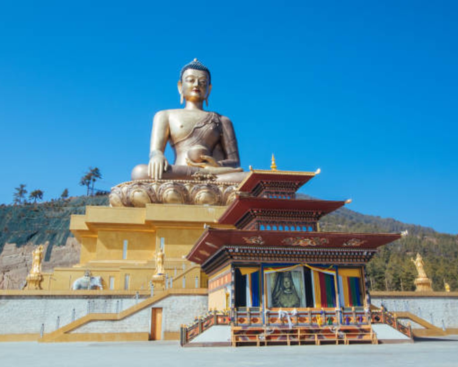 Buddha Dordenma statue overlooking Thimphu Valley