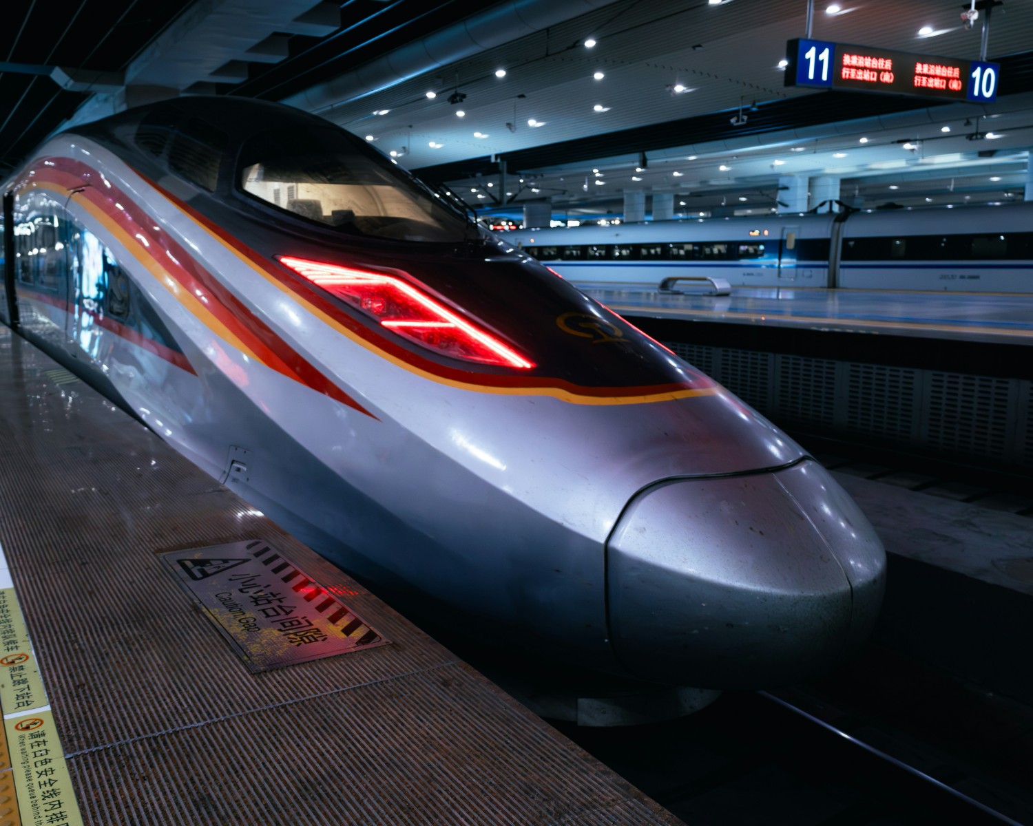 High-speed bullet trains connecting Chinese cities