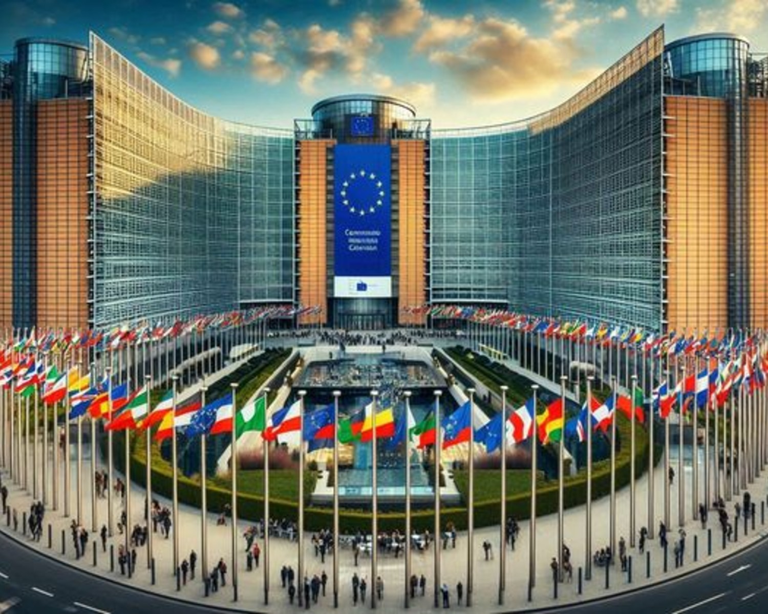 European Quarter with EU Parliament and modern architecture